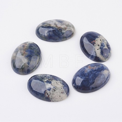 Natural Sodalite Flat Back Cabochons G-G741-30x40mm-06-1