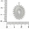 Brass Micro Pave Cubic Zirconia with Glass Pendants KK-Q026-11P-3