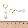 Oval Natural Cultured Freshwater Pearl Leverback Earrings EJEW-JE06972-2