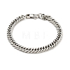 201 Stainless Steel Cuban Link Chains Bracelet for Men Women BJEW-H550-03A-P-1