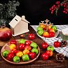 30Pcs 3 Colors Mini Foam Imitation Apples DJEW-CA0001-26-4