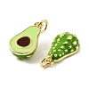 Fruit Brass Enamel Pendants KK-M324-04C-G-2