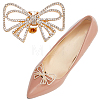2Pcs Bowknot Alloy Rhinestone Shoe Decorations FIND-CP0002-24B-1