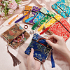 16Pcs 8 Colors Chinese Brocade Tassel Zipper Jewelry Bag Gift Pouch ABAG-HY0001-02-3
