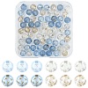 80Pcs 4 Colors Transparent Resin Beads RESI-YW0006-39-1