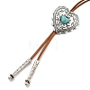 Alloy Pendant Necklaces with  Synthetic Turquoise NJEW-A022-02B-3