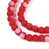 Frosted Opaque Glass Beads Strands GLAA-T032-P4mm-MBB04-3