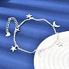 304 Stainless Steel Charm Bracelets BJEW-K305-14S-3