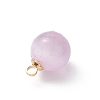 Dyed Natural Selenite Round Charms PALLOY-JF04843-5
