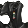 Acrylic & Shell Pearl & Glass Dangle Earrings EJEW-TA00827-2