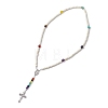 Round Gemstone Beaded Necklaces NJEW-TA00144-4
