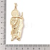 Brass Clear Cubic Zirconia Pendants KK-Z050-03G-04-3