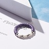 Handmade Polymer Clay Heishi Beads Finger Ring for Women RJEW-JR00426-2