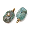 Natural African Turquoise(Jasper) Faceted Pendants GG-CBA38A9-03G-01-3