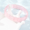Natural Rose Quartz Beaded Stretch Bracelets for Unisex G-K303-02L-3