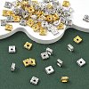 90Pcs 3 Colors Brass Rhinestone Spacer Beads KK-YW0004-58-4