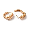 Brass Hoop Earrings with Rhinestone EJEW-K256-60KCG-2