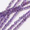 Grade A Natural Amethyst Beads Strands G-A129-3mm-E02-1