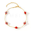 Bohemian Handmade Brass Bead Glass Bracelets HV6711-2-1