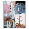 15Pcs Plastic Beadable Keychains KEYC-FS00047-7