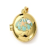 Brass Enamel Locket Pendants KK-F912-06G-2