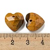 Natural Tiger Eye Faceted Heart Charms G-G123-01E-3