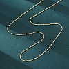 Brass Column Link Chain Necklaces for Women NJEW-D302-05G-4