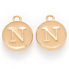 Golden Plated Alloy Enamel Charms ENAM-S118-06N-1