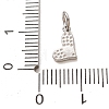 304 Stainless Steel Micro Pave Clear Cubic Zirconia Charms CU-CBAB6EC-22P-3