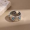 Retro Alloy and Turquoise Finger Rings FS-WGD8EB6-04-3
