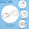 DIY Blank Dome Finger Rings Making Kit DIY-DC0001-62-4