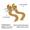 304 Stainless Steel Hoop Earrings AU2078-1-2