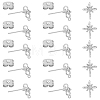 10Pcs Brass Star Stud Earring Findings KK-FH0006-78-1