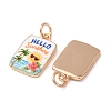 Printed Brass Pendants KK-CBA3895-01B-G-2
