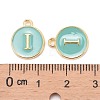 Golden Plated Alloy Enamel Charms X-ENAM-S118-05I-3