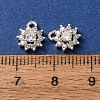 Brass Micro Pave Clear Cubic Zirconia Charms CU-CBAEC99-24S-3