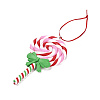 Christmas Lollipop Handmade Polymer Clay Pendant Decorations HJEW-P017-02F-2