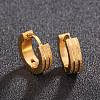 Round Ring 201 Stainless Steel Hoop Earrings FS-WGC3D9D-03-1
