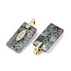 Dyed Natural Sesame Jasper Faceted Pendants GG-CBA4154-06G-08-2