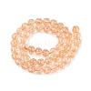 Crackle Transparent Glass Beads Strands GLAA-Q108-02A-14-2