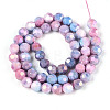 Anti-Tarnish Electroplate Glass Beads Strands EGLA-T021-8mm-15-07-2