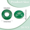 20Pcs Natural Green Aventurine European Beads G-PA0002-34C-2