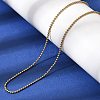 1.2MM Unisex 304 Stainless Steel Ball Chain Necklaces NJEW-P356-14G-3