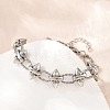 Punk 304 Stainless Steel Spiked Link Chain Bracelets for Women SA-H001-21P-2