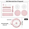 DIY Sew on PU Leather Daisy Flower Pattern Round Multi-Use Crossbody/Shoulder Bag Making Kits DIY-WH0297-56B-2