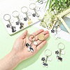 8Pcs Alloy Enamel Keychains KEYC-YW00277-3