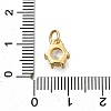 Brass Pave Cubic Zirconia Pendants KK-V002-23G-01-3