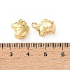 Brass Micro Pave Black Cubic Zirconia Charms CU-CBA03AF-02G-3