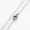 Brass Real Platinum Plated Cable Chains Pendant Necklaces NJEW-JN02259-04-4