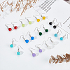 10 Pairs 10 Style Natural & Synthetic Mixed Gemstone Round Beaded Dangle Earrings EJEW-AN0002-82-7